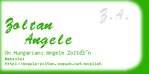 zoltan angele business card